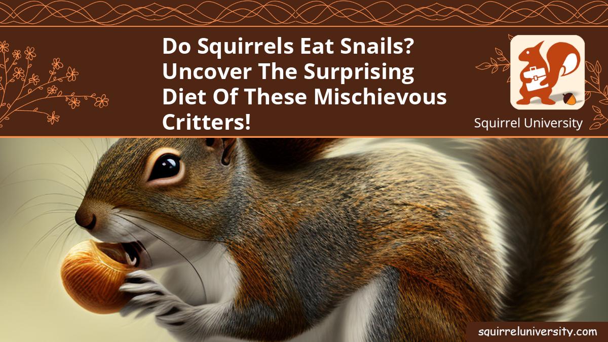 do squirrels eat snails
