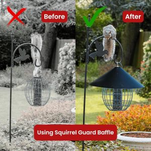 best squirrel baffle for bird feeder pole